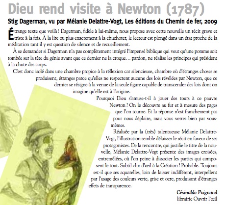 Hors-cadres  Césinaldo Poignand -Dieu rend visite à Newton (1787) - Dagerman